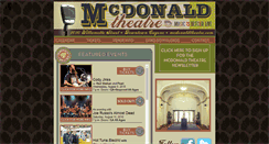 Desktop Screenshot of mcdonaldtheatre.com
