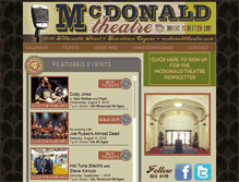 Tablet Screenshot of mcdonaldtheatre.com